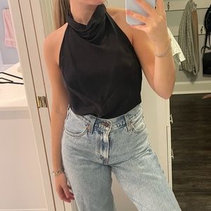 Titania Inglis cowl neck halter top